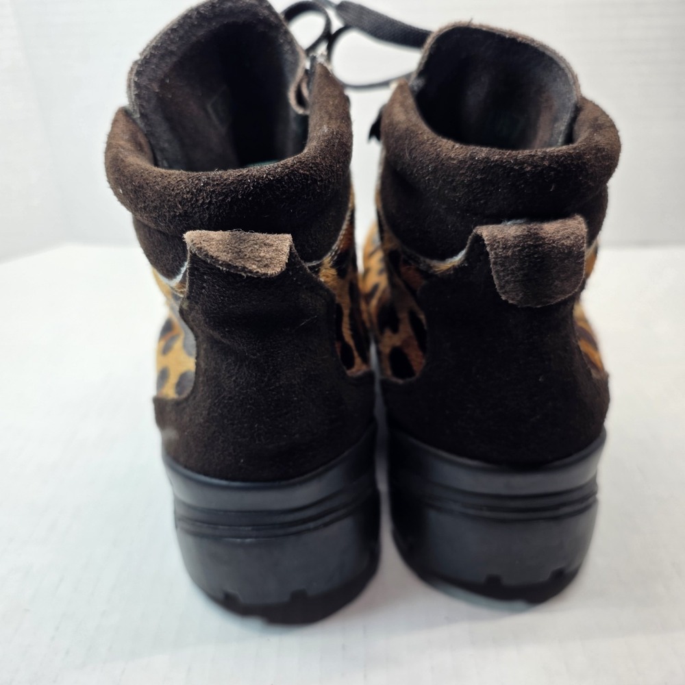 Two Thousand Never Leopard Hiking Boots Womens 6 Pony Hair Vibram Patrick Winget - Picture 4 of 13